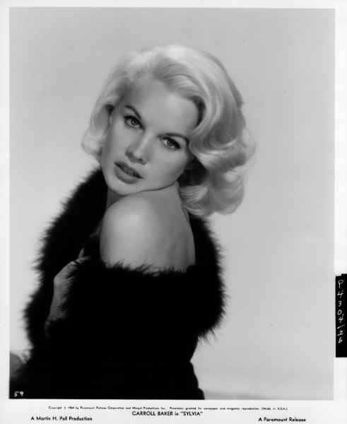 Glamour shot for Sylvia Carroll Baker in Sylvia