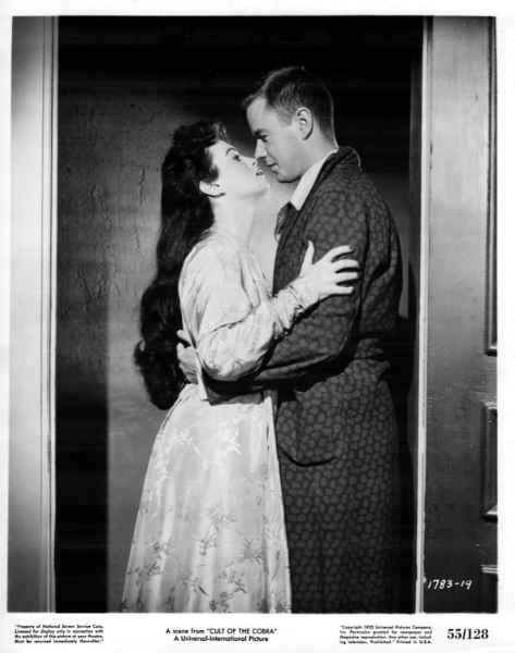 Scene from Cult of the Cobra Faith Domergue and Marshall Thompson