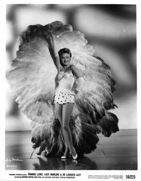 Lucy Marlowe in He Laughed Last As showgirl Rosemary